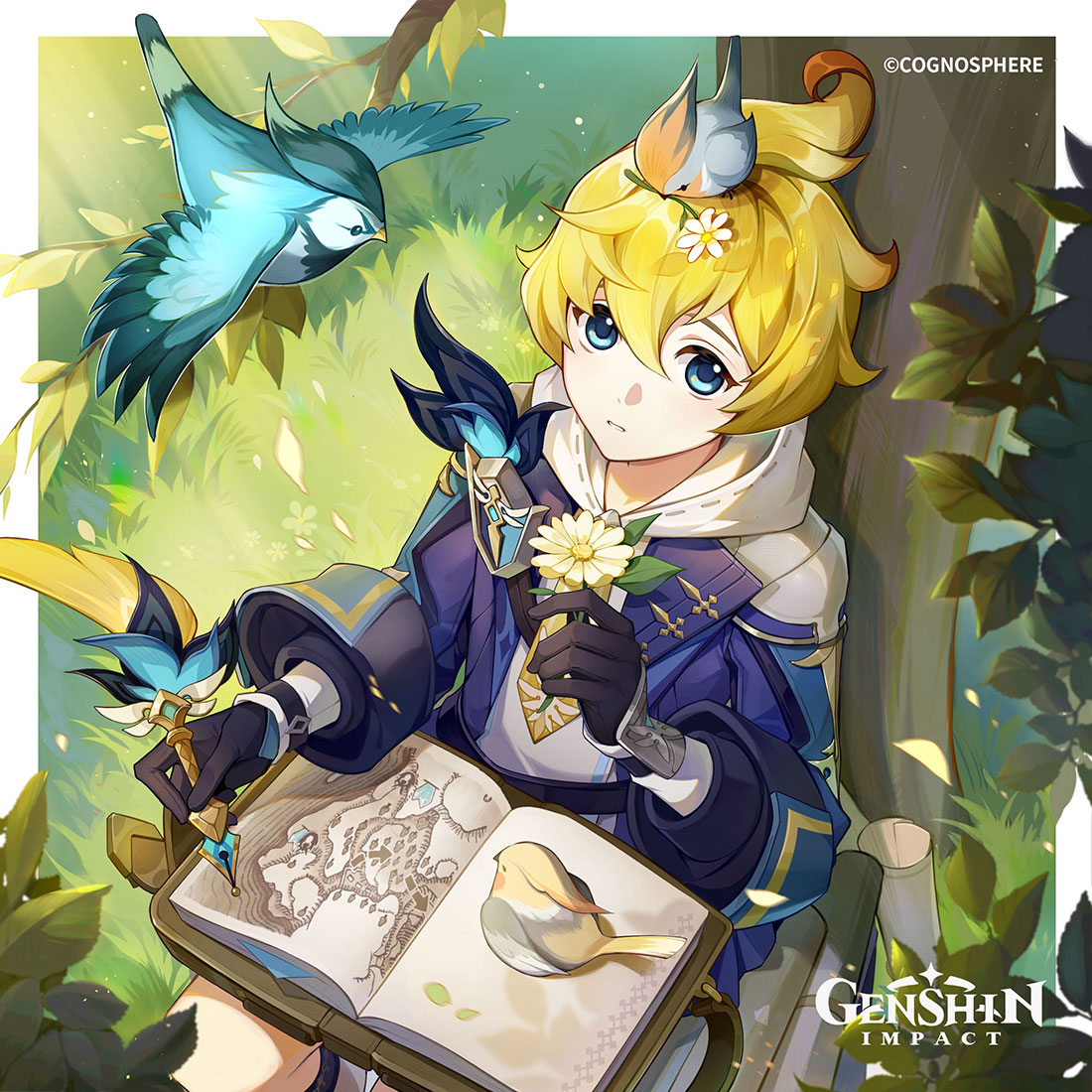 Mika Birthday 2023 Art from Genshin Impact