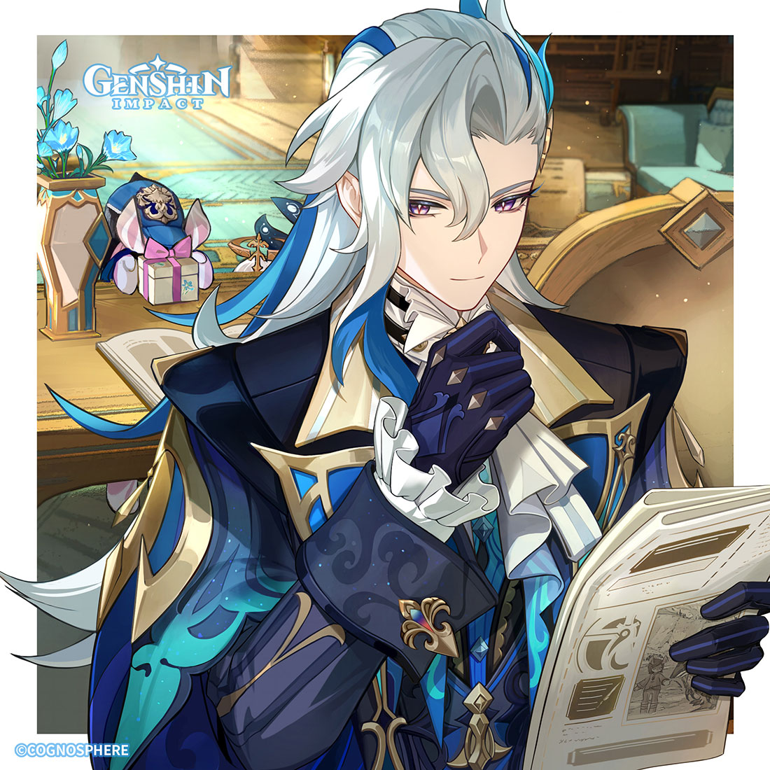 Neuvillette Birthday 2023 Art from Genshin Impact