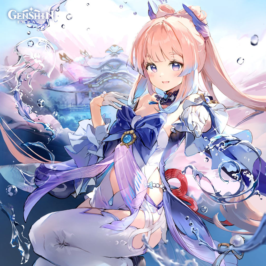 Sangonomiya Kokomi Birthday 2022 Art from Genshin Impact