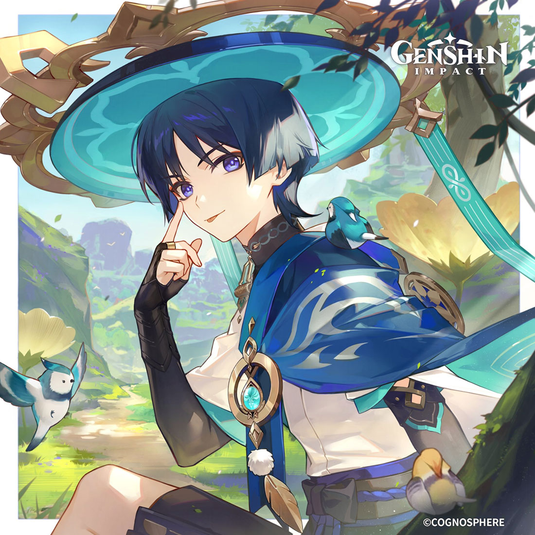 Wanderer Birthday 2023 Art from Genshin Impact