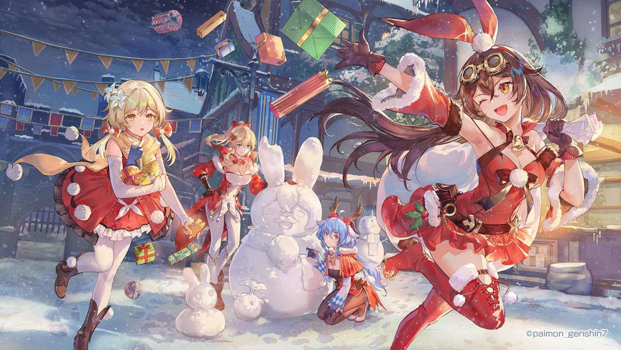 Xmas 2021 Art from Genshin Impact