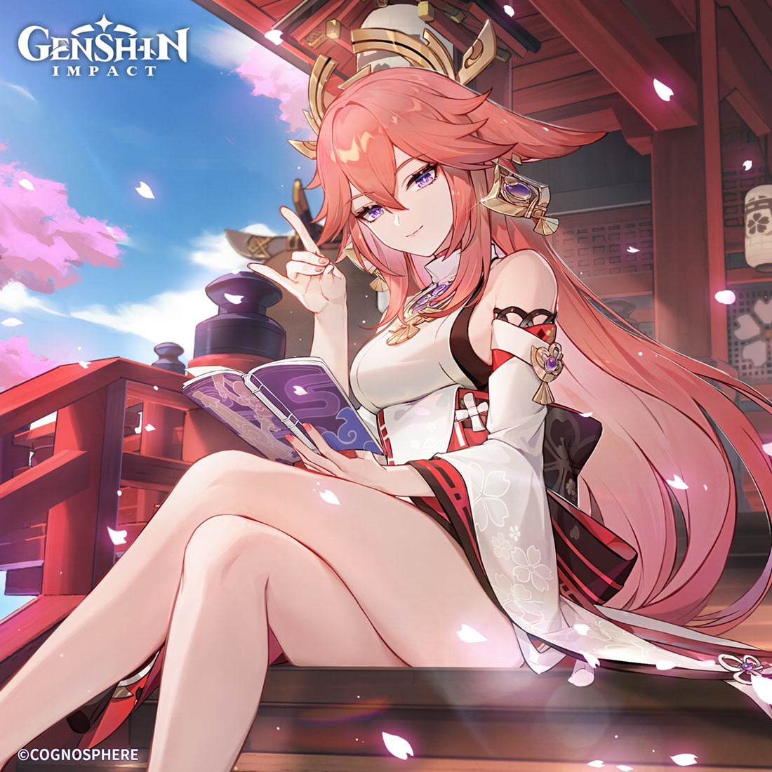 Yae Miko Birthday 2022 Art from Genshin Impact