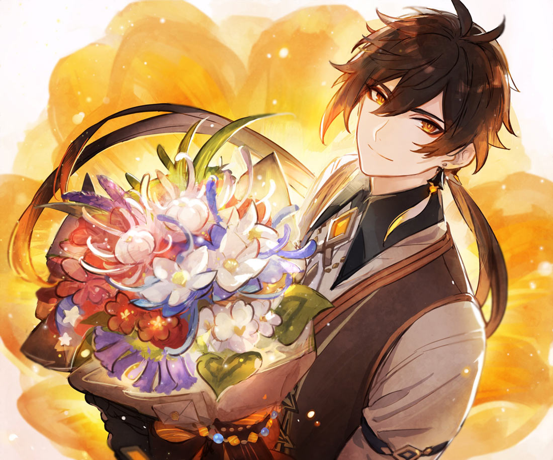 Zhongli Birthday 2020 Art from Genshin Impact