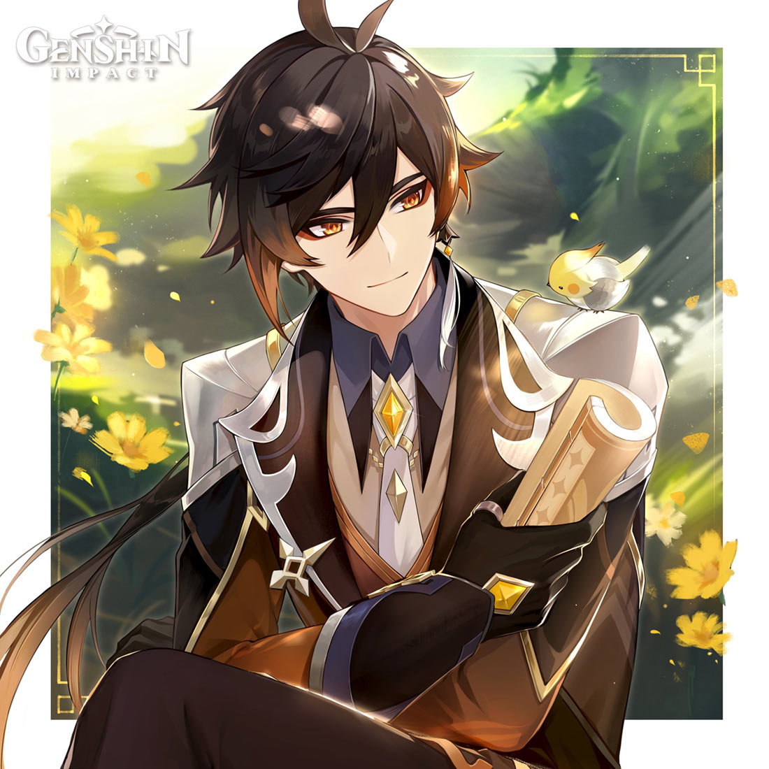 Zhongli Birthday 2021 Art from Genshin Impact