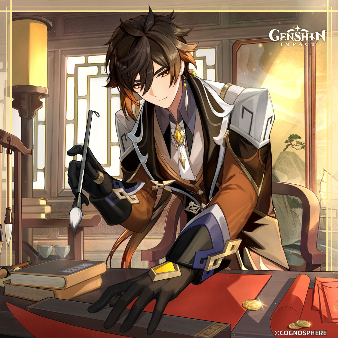 Zhongli Birthday 2024 Art from Genshin Impact