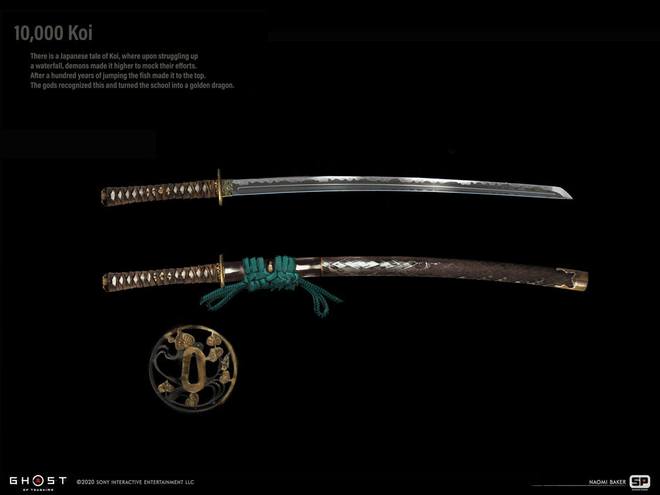 10,000 Koi Art from Ghost of Tsushima