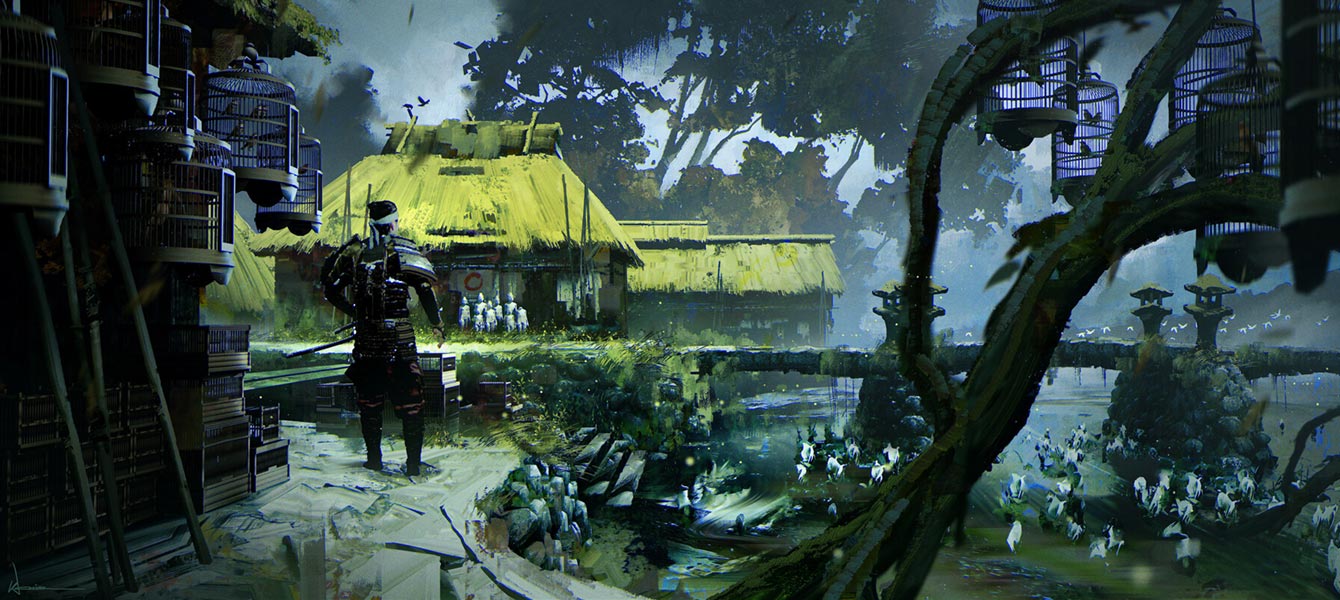Akashima Bird Keepers Concept Art from Ghost of Tsushima