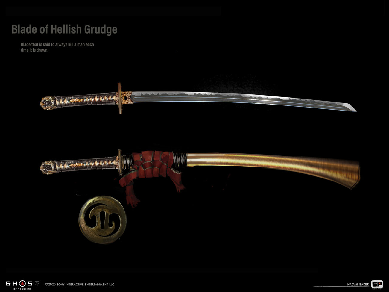 Blade of Hellish Grudge Art from Ghost of Tsushima