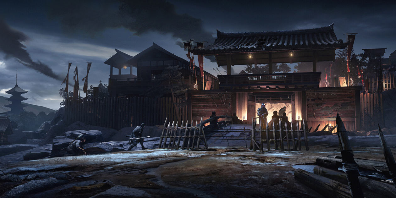 Castle Kaneda Entrance Concept Art from Ghost of Tsushima