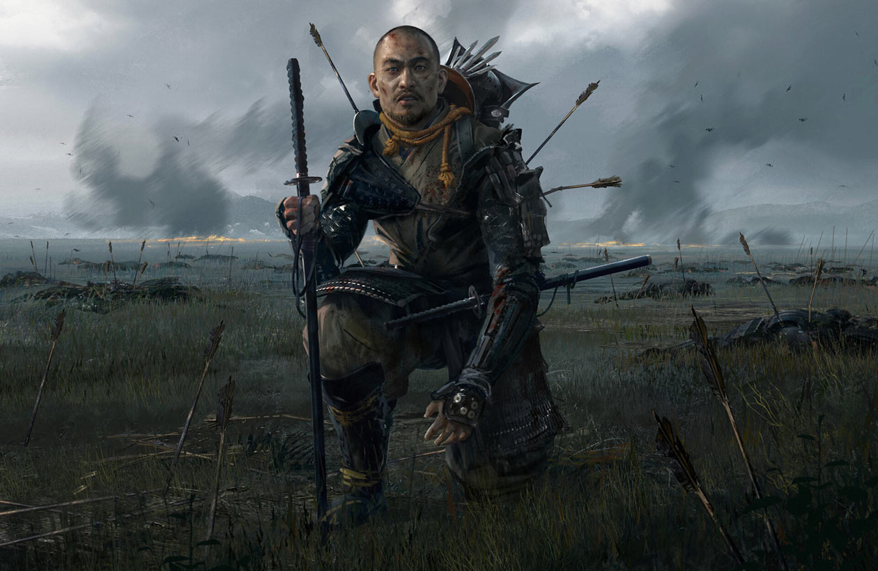 Defeated Samurai Art from Ghost of Tsushima