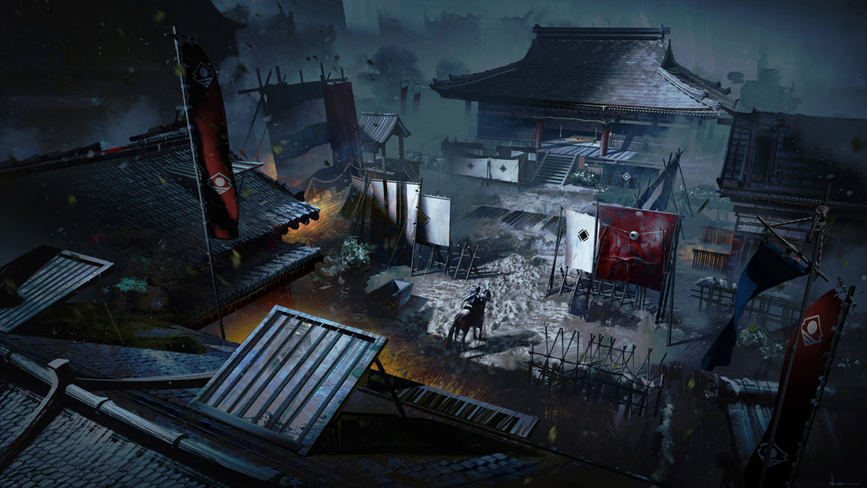 Fortress Exploration Concept Art from Ghost of Tsushima