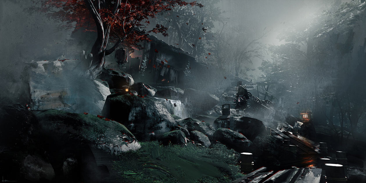 Ghost Den Concept Art from Ghost of Tsushima