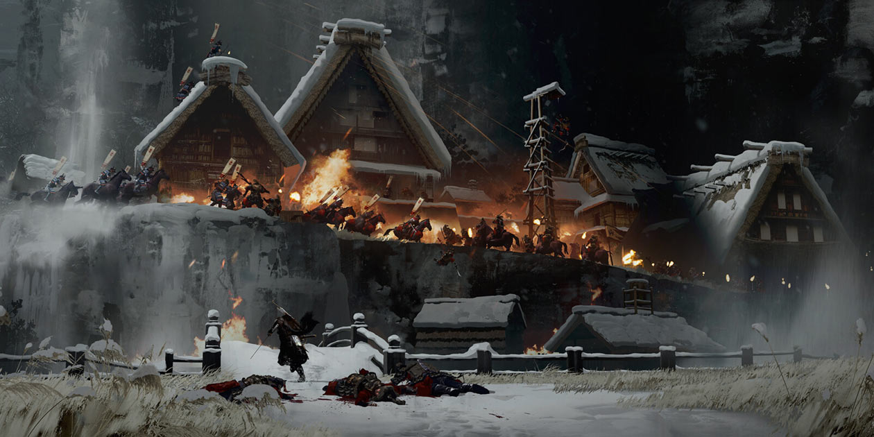 Izumi Clash Concept Art from Ghost of Tsushima