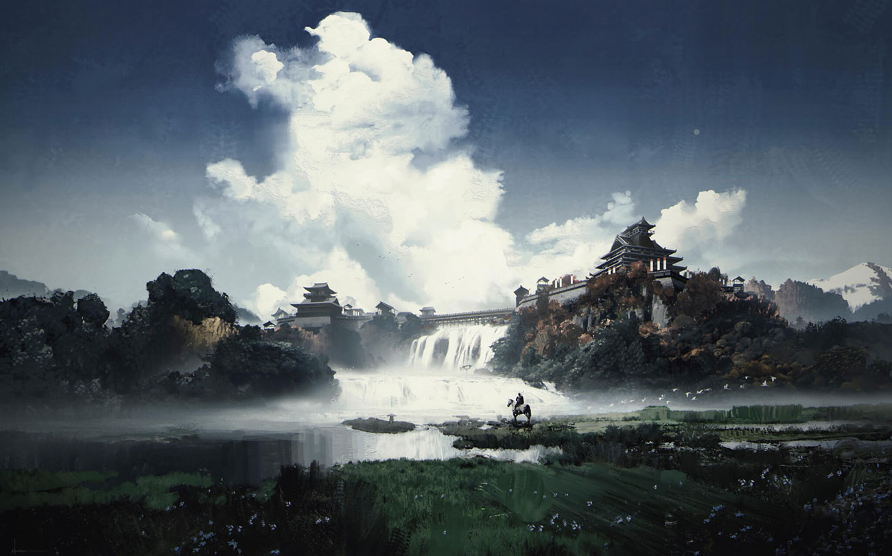 Castle Shimura Concept Art from Ghost of Tsushima