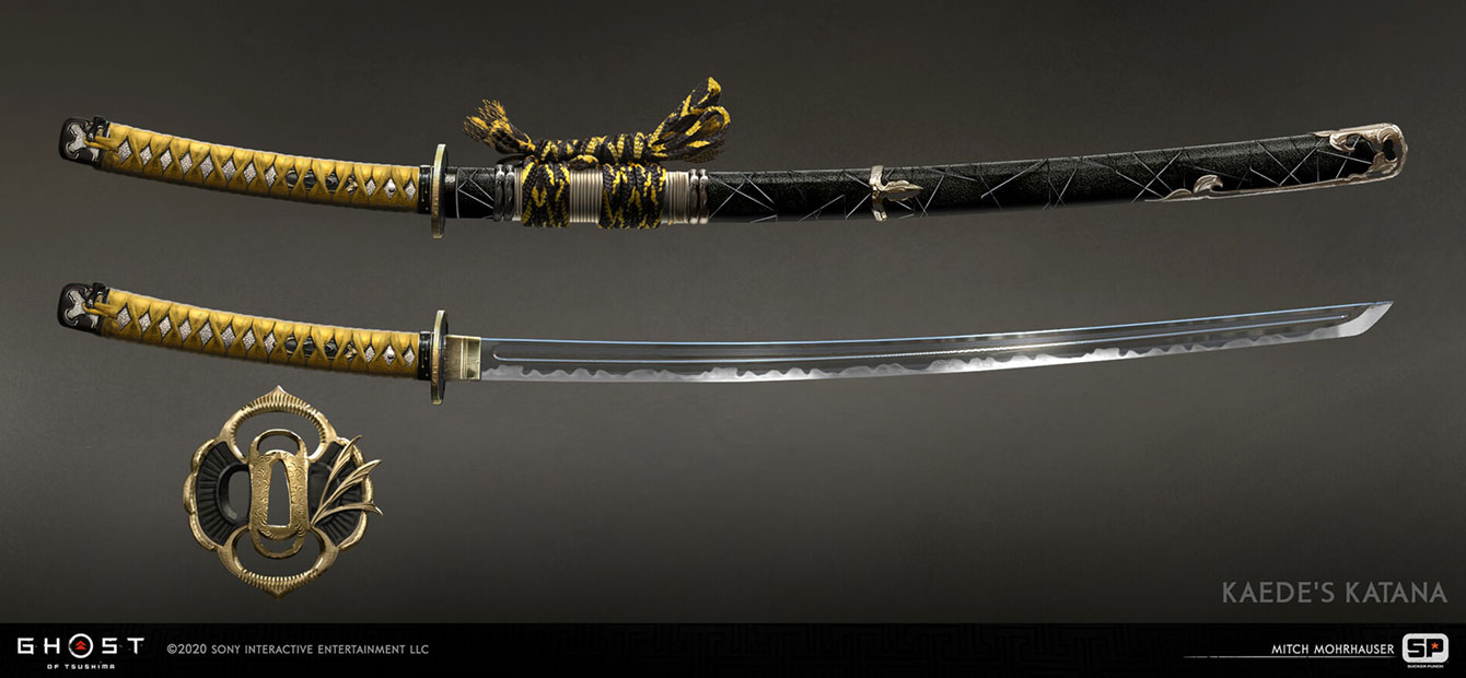 Kaede's Katana Art from Ghost of Tsushima