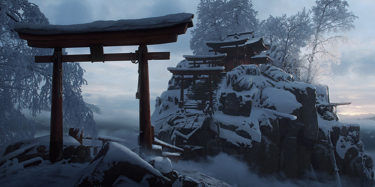 Kamiagata Shrine Art from Ghost of Tsushima