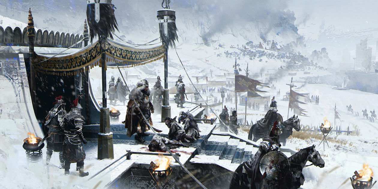 Kamiagata Warcamp Art from Ghost of Tsushima