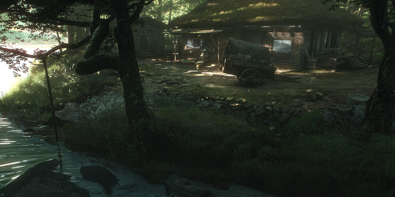 Kenji's House Art from Ghost of Tsushima