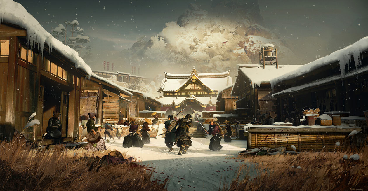 Kikuchi Estate Art from Ghost of Tsushima