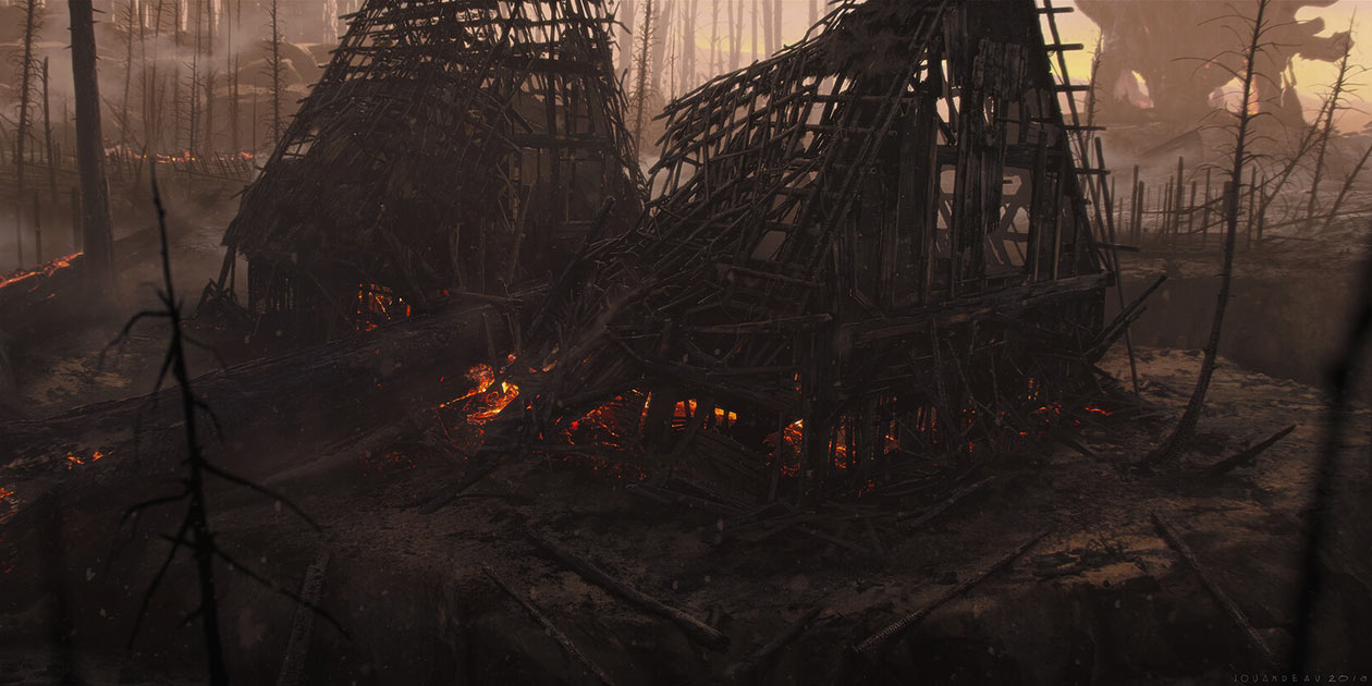 Kin Village Ruins Art from Ghost of Tsushima