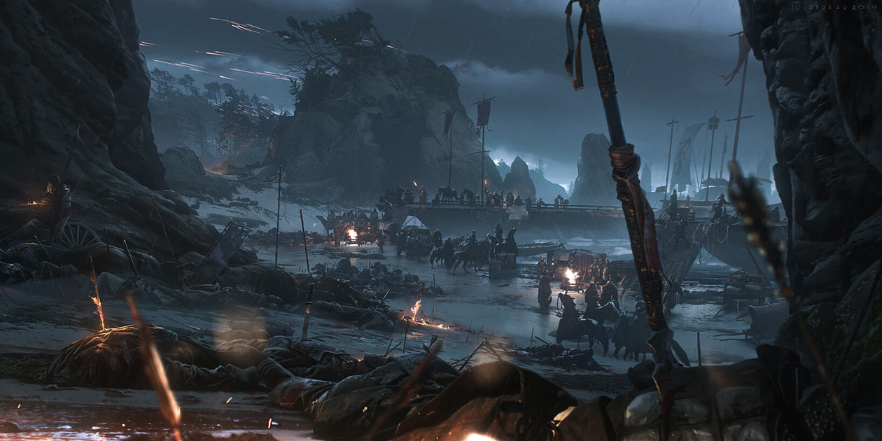 Komoda Beach Invasion Art from Ghost of Tsushima