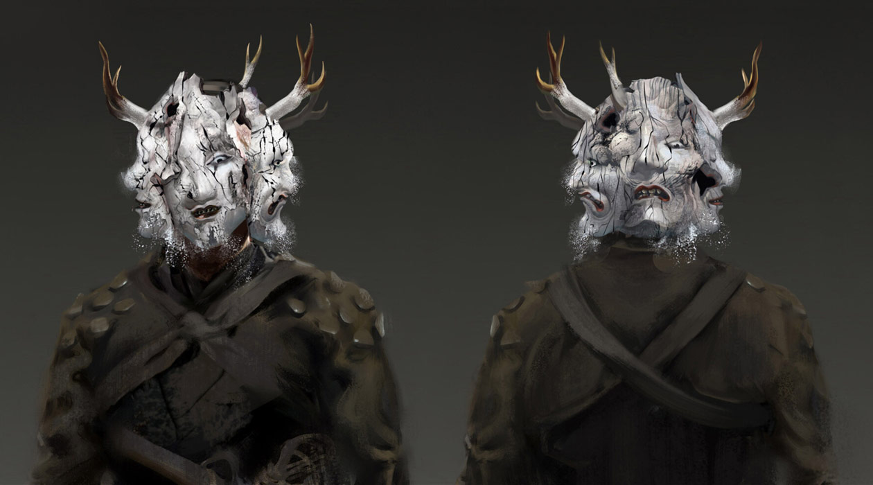 Many Face Concept Artwork from Ghost of Tsushima