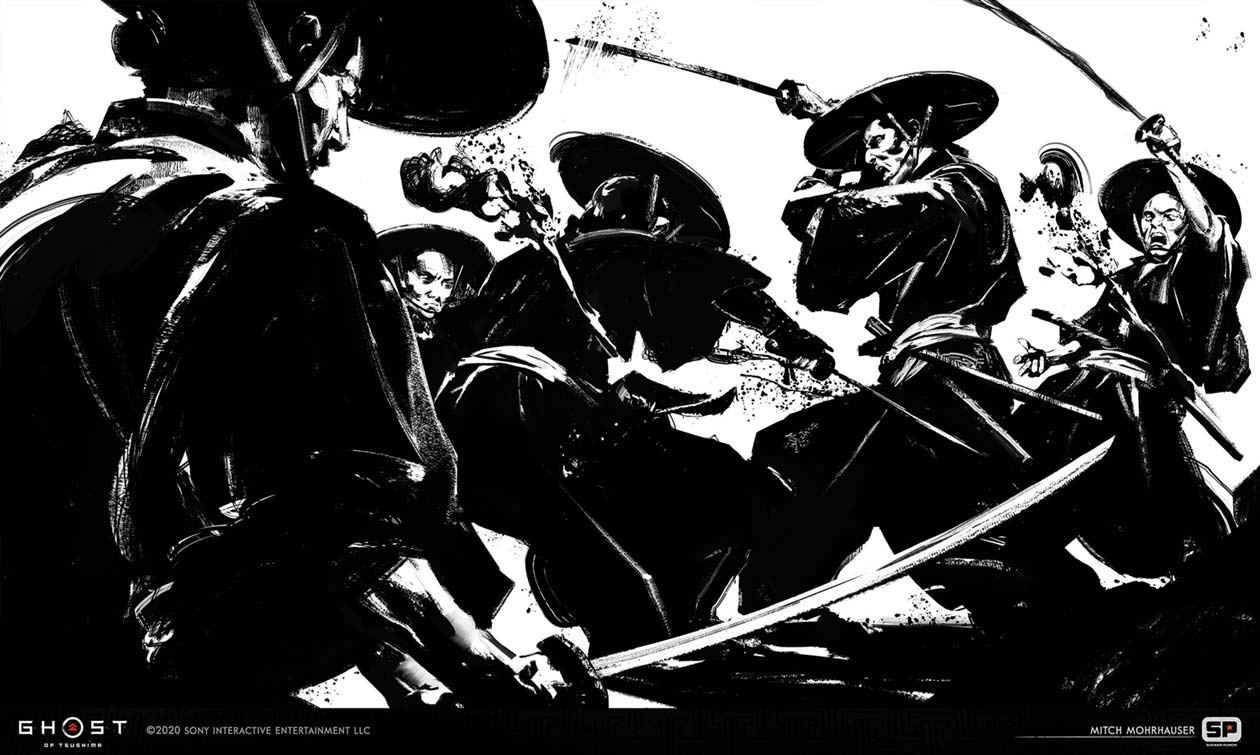 Mythic Cutscene 12 Art from Ghost of Tsushima