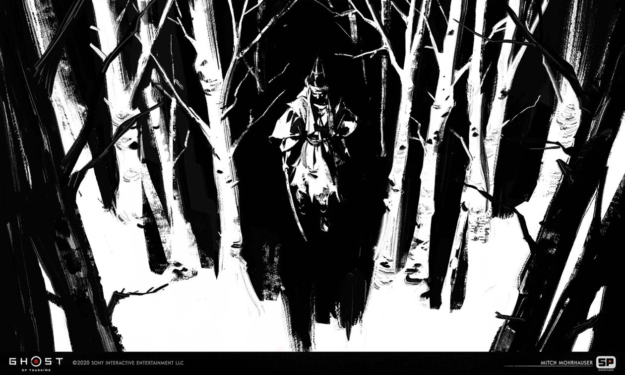Mythic Cutscene 2 Art from Ghost of Tsushima