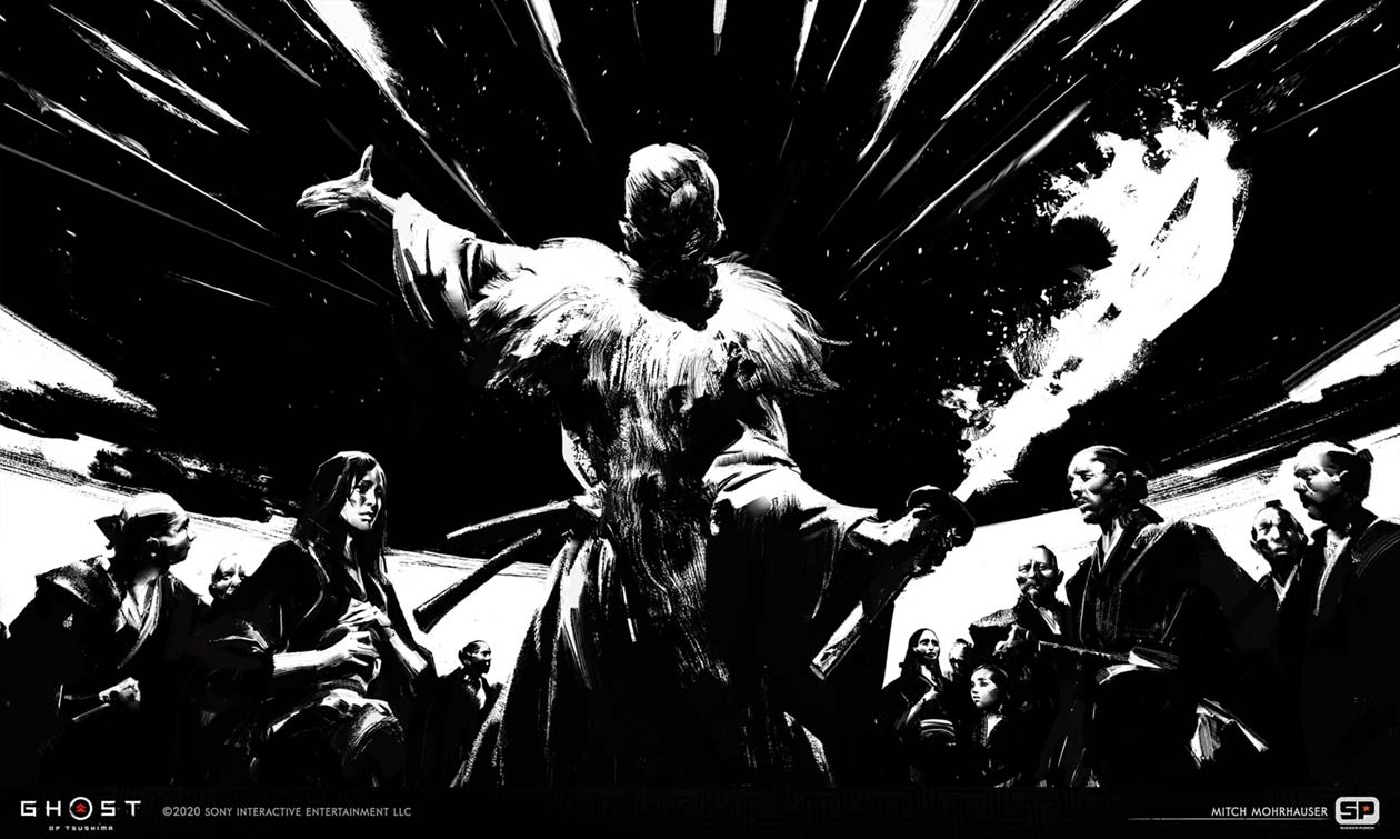 Mythic Cutscene 8 Art from Ghost of Tsushima