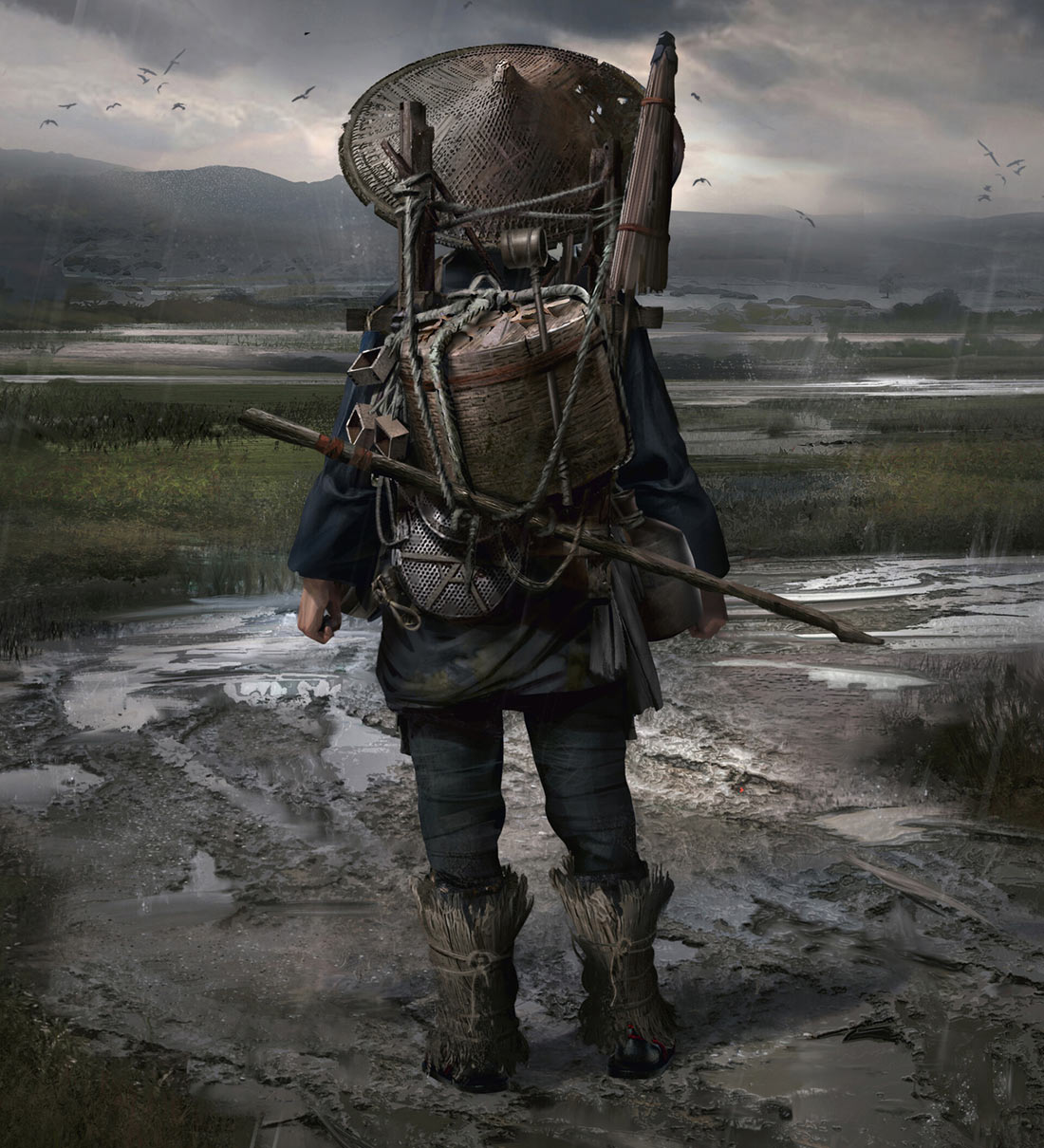 Sake Merchant Kenji, Backside Art from Ghost of Tsushima