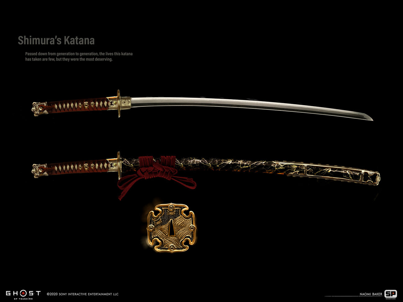 Shimura's Katana Art from Ghost of Tsushima