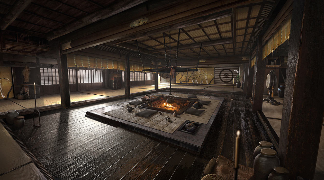 Tenshu Floor Level 2 Art from Ghost of Tsushima