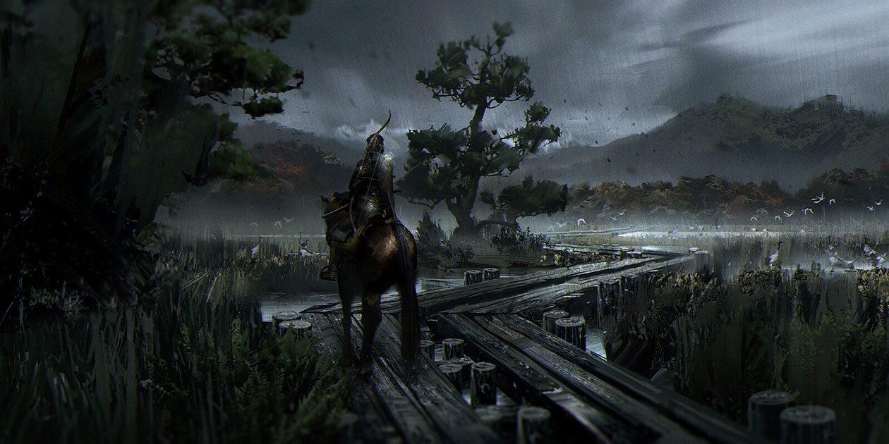 Toyotama Marshland Biome Art from Ghost of Tsushima