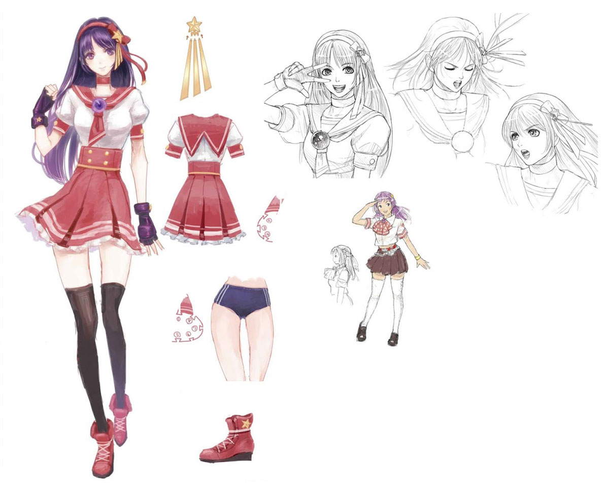 Athena Asamiya Art from The King of Fighters XIV