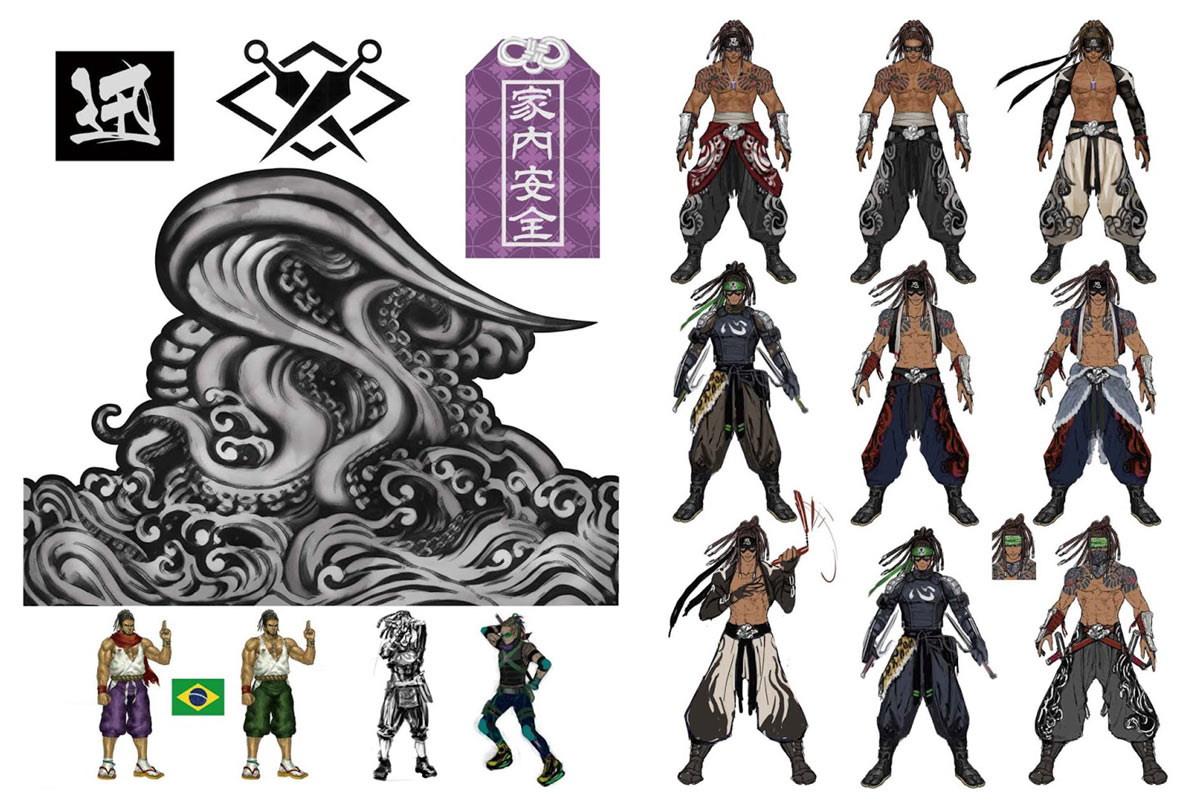 Bandeiras Hattori Artwork from The King of Fighters XIV