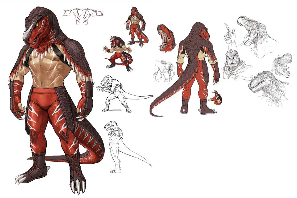 King of Dinosaurs Art from The King of Fighters XIV
