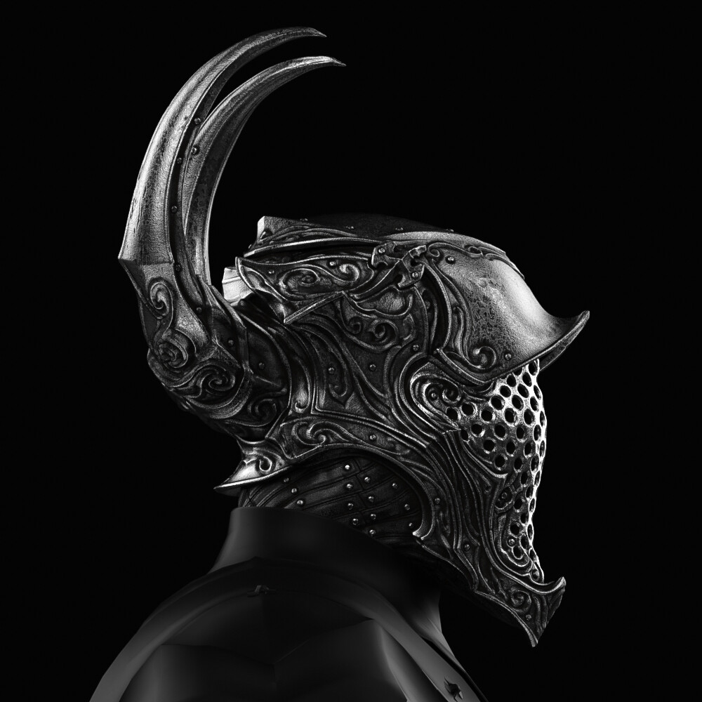 Brether of Synod's Helmet Art from Mortal Shell
