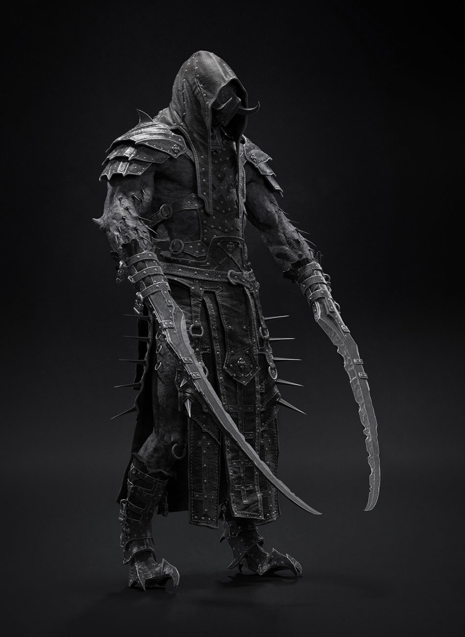 Enslaved Disciple Side View Art from Mortal Shell