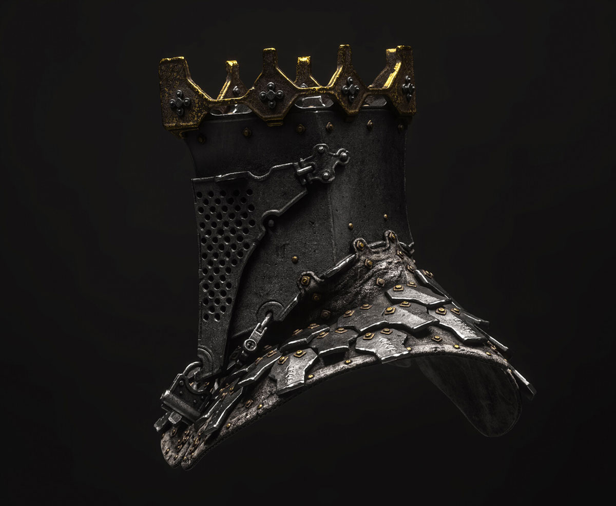 Eredrim Helmet Art from Mortal Shell