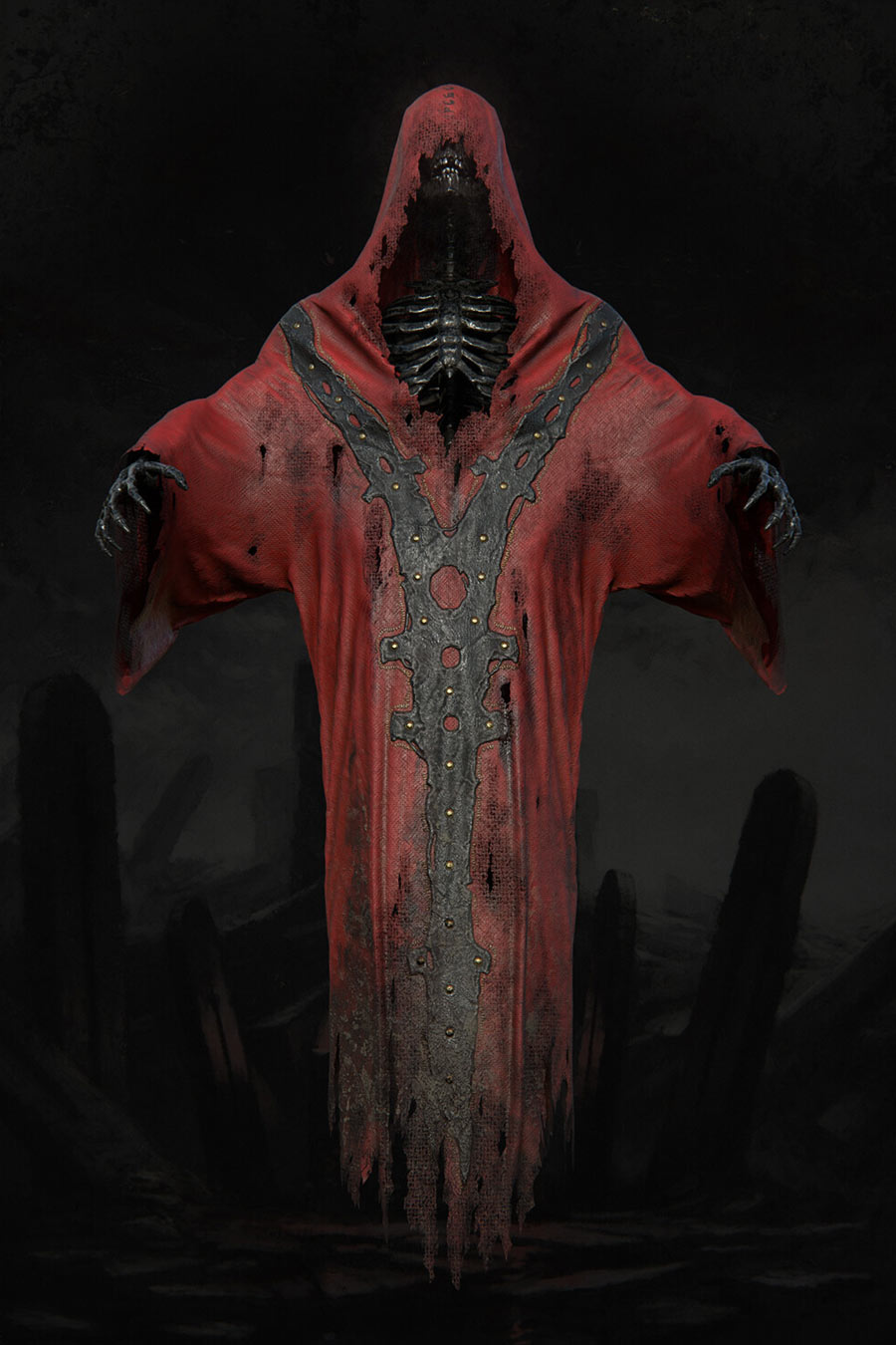 Obsidian Wraith Art from Mortal Shell