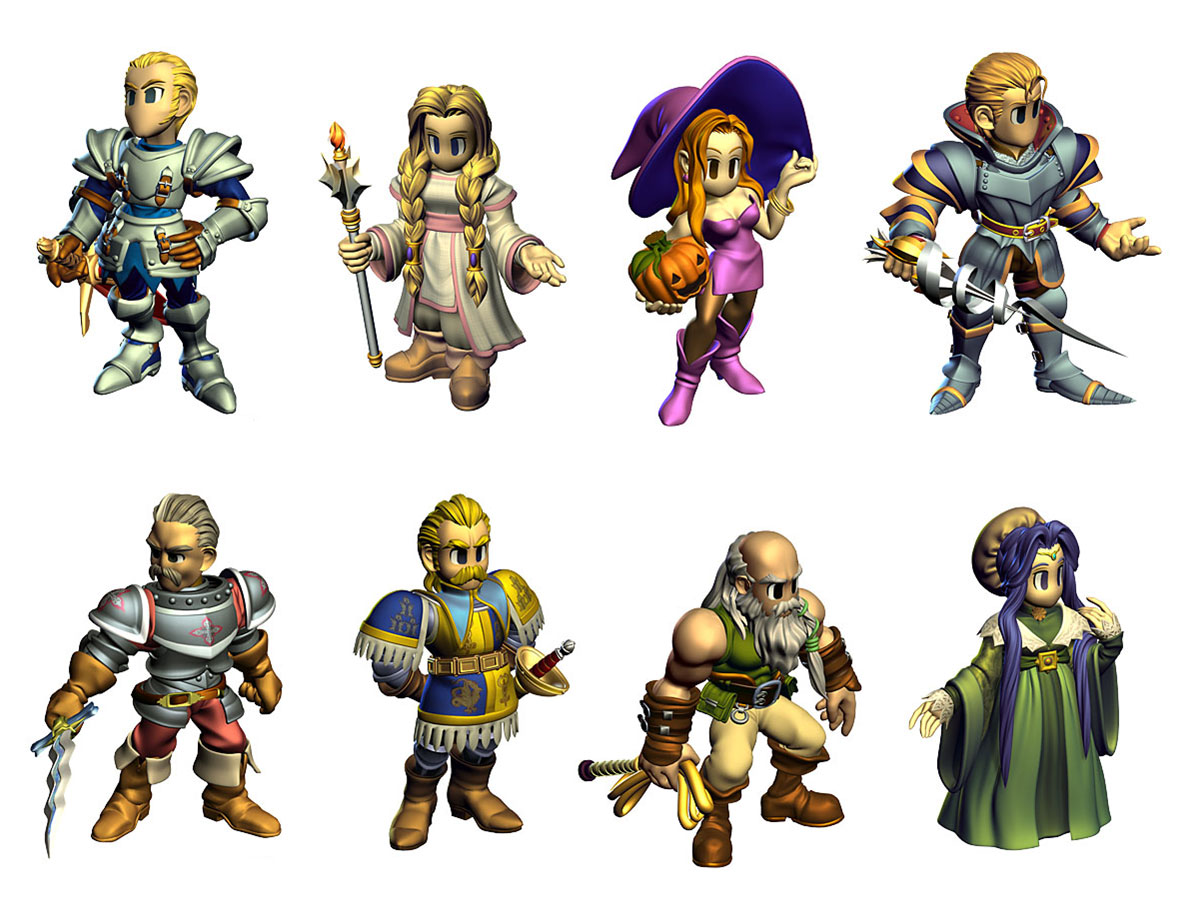 Characters Artwork from Ogre Battle 64