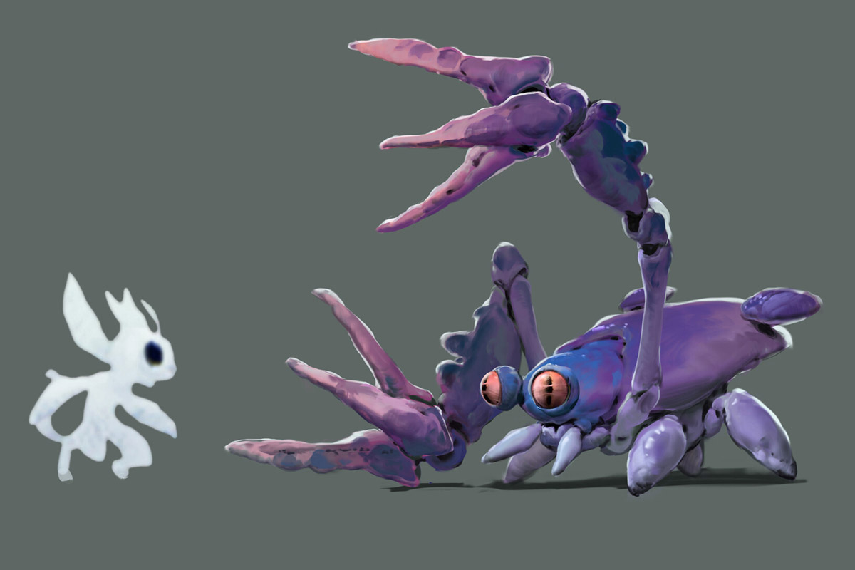 Crab Art from Ori and the Will of the Wisps