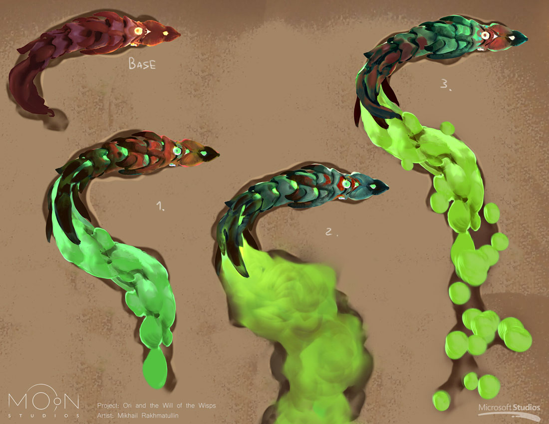 Creep Sand Worm Art from Ori and the Will of the Wisps