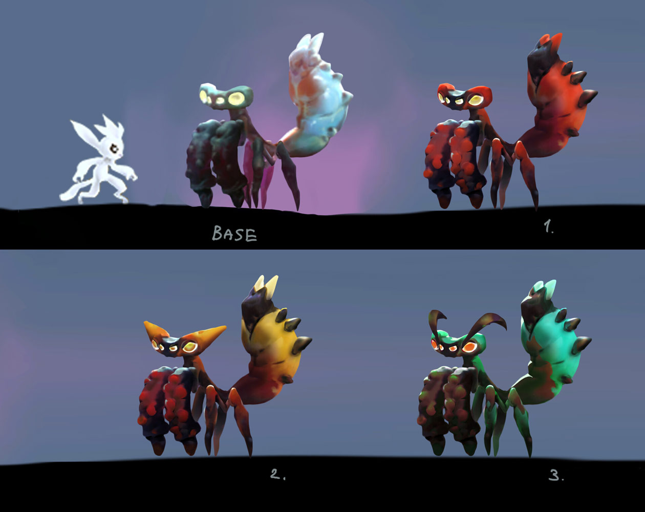 Mantis Variants Art from Ori and the Will of the Wisps