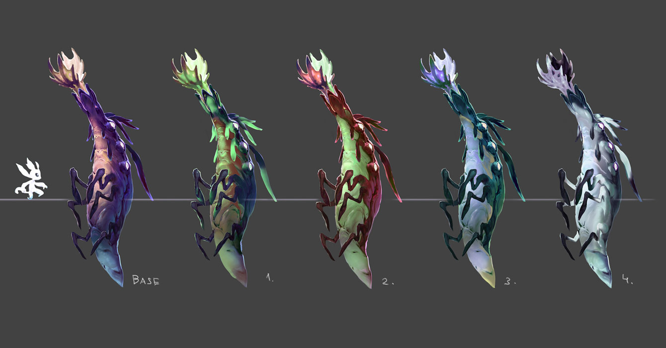 Mortar Worm Art from Ori and the Will of the Wisps