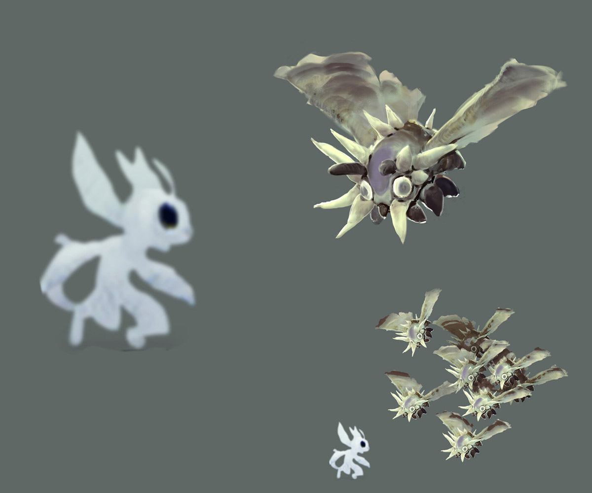 Moth Art from Ori and the Will of the Wisps