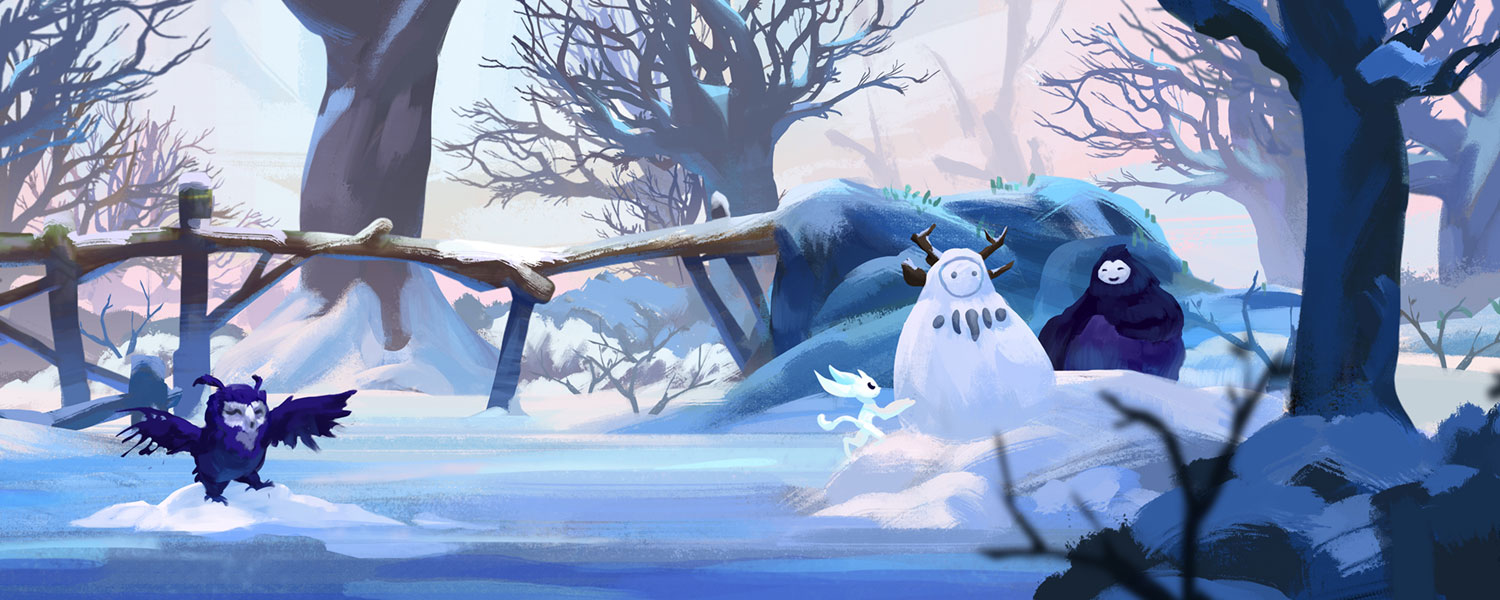 Prologue Winter Concept Art from Ori and the Will of the Wisps