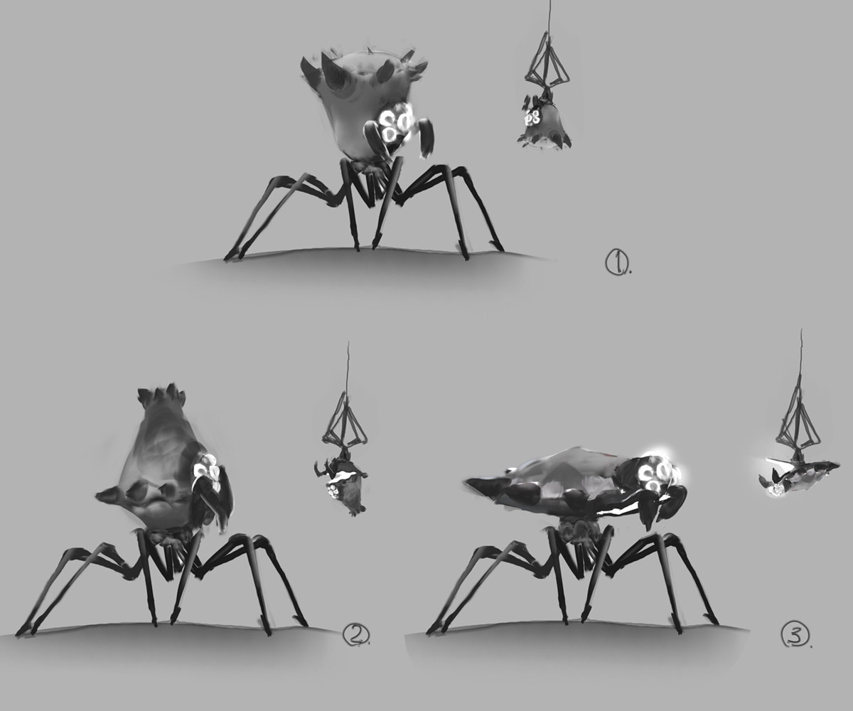 Spider Concept Art from Ori and the Will of the Wisps