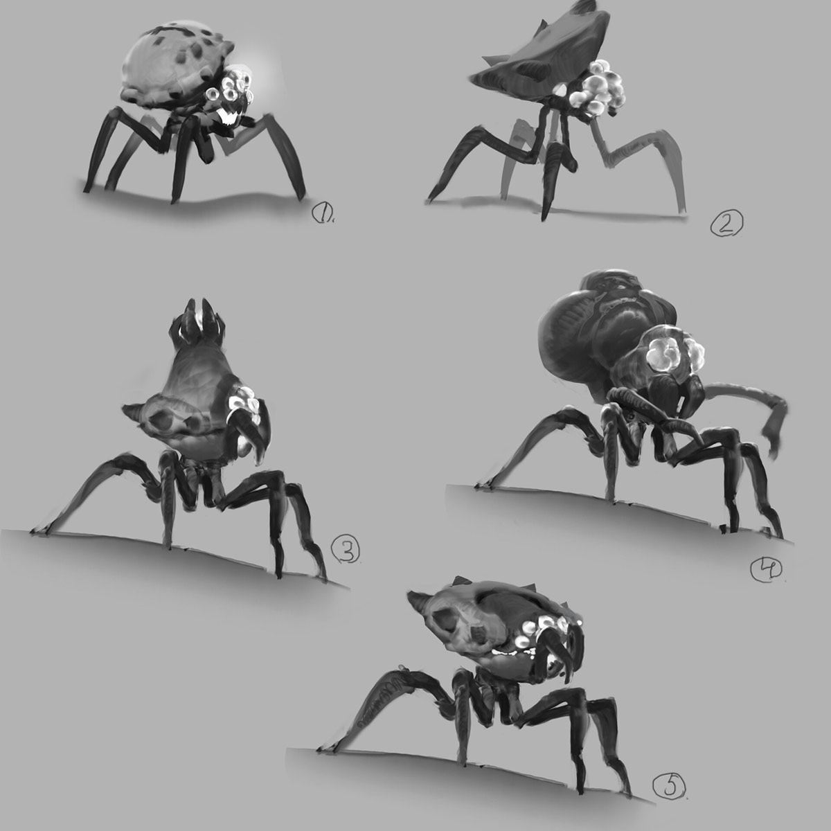 Spider Variants Art from Ori and the Will of the Wisps