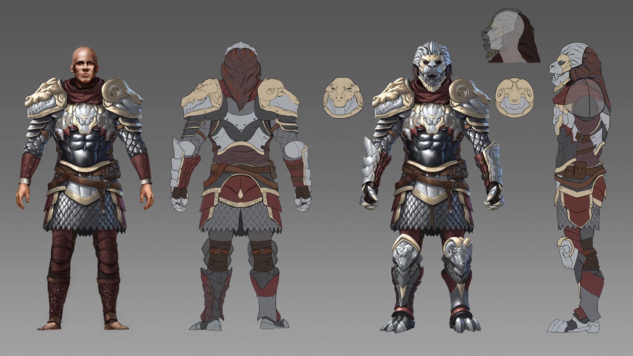 Chimera Armor Art from Path of Exile